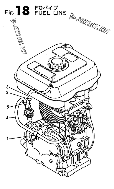  Топливопровод двигателя Yanmar GE90E-S