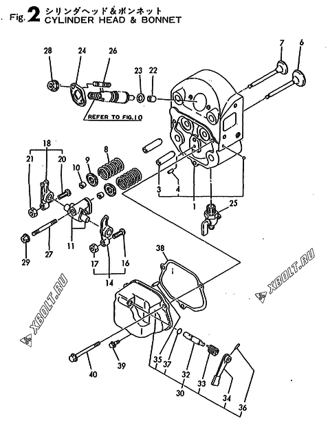 Головка блока цилиндров (ГБЦ) двигателя Yanmar TF65L