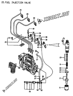  Двигатель Yanmar 3TN84E-G1, узел -  Форсунка 