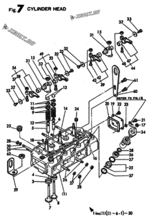  Двигатель Yanmar 3T80LE-HP, узел -  Головка блока цилиндров (ГБЦ) 