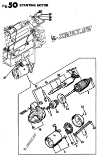  Двигатель Yanmar 3T90LE-G1, узел -  СТАРТЕР 