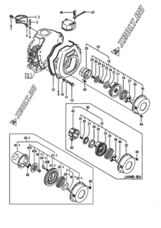  Двигатель Yanmar L60ABE-DEA, узел -  Пусковое устройство 