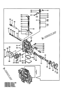  Двигатель Yanmar 3TNE78ACG1A1, узел -  Топливный насос высокого давления (ТНВД) 