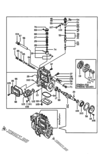  Двигатель Yanmar 3TNE84CEG1A1, узел -  Топливный насос высокого давления (ТНВД) 
