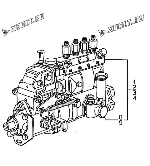  Топливный насос высокого давления (ТНВД) двигателя Yanmar 4TNE106-SA