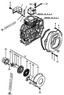  Двигатель Yanmar L60AE-DVYC, узел -  Пусковое устройство 