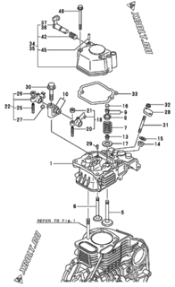  Двигатель Yanmar L70AE-DEGYC, узел -  Головка блока цилиндров (ГБЦ) 