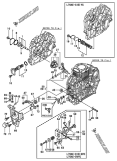 Двигатель Yanmar L70AE-DVYC, узел -  Масляный насос 
