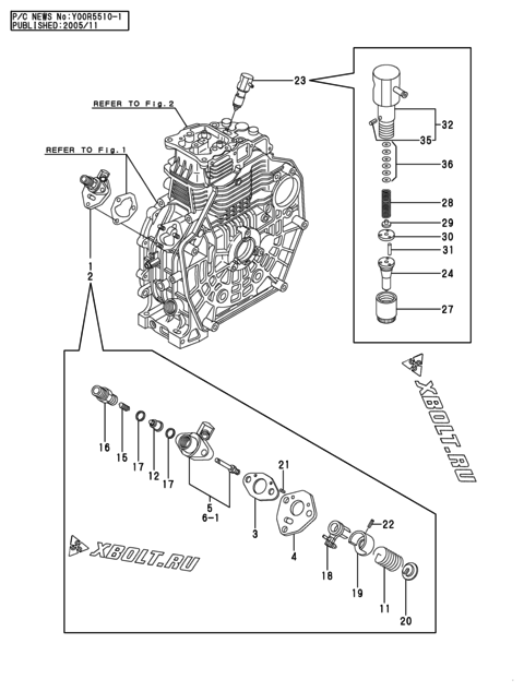  Топливный насос высокого давления (ТНВД) двигателя Yanmar L70AE-DVYC