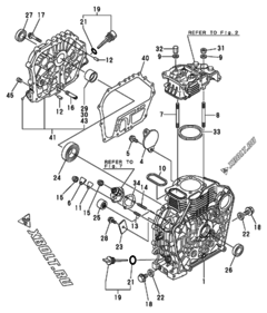  Двигатель Yanmar L90AE-DEGYC, узел -  Блок цилиндров 
