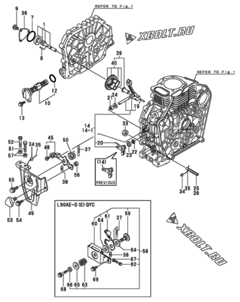  Двигатель Yanmar L90AE-DEYC, узел -  Масляный насос 