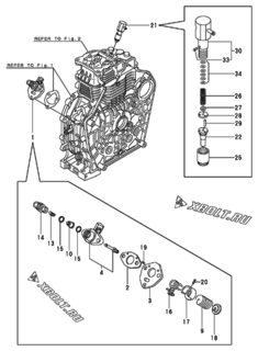  Двигатель Yanmar L90AE-DEGYC, узел -  Топливный насос высокого давления (ТНВД) 