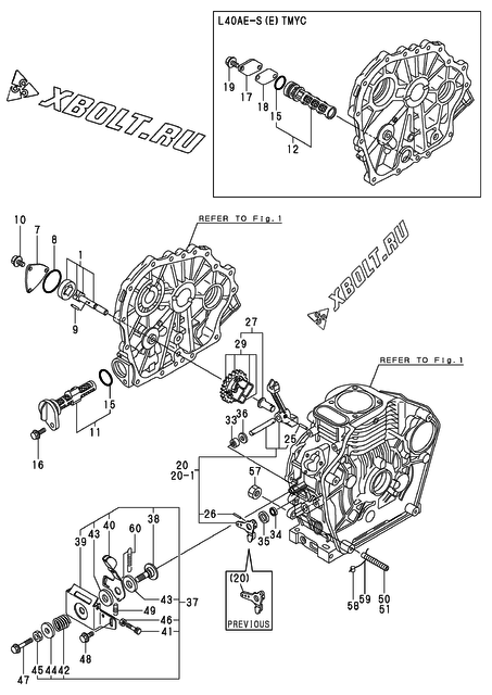  Масляный насос двигателя Yanmar L40AE-SETMYC