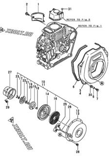  Двигатель Yanmar L48AEDETM(R), узел -  Пусковое устройство 