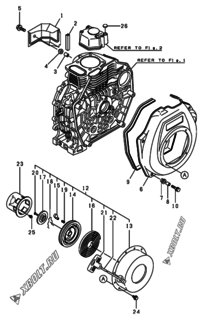  Двигатель Yanmar L60AE-DGTMYC, узел -  Пусковое устройство 