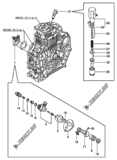 Двигатель Yanmar L60AE-DGTMYC, узел -  Топливный насос высокого давления (ТНВД) 
