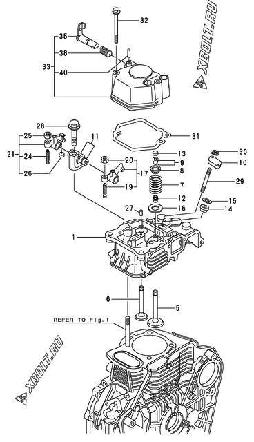  Головка блока цилиндров (ГБЦ) двигателя Yanmar L90AE-DTMYC