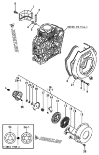  Двигатель Yanmar L90AEDETMRYC, узел -  Пусковое устройство 