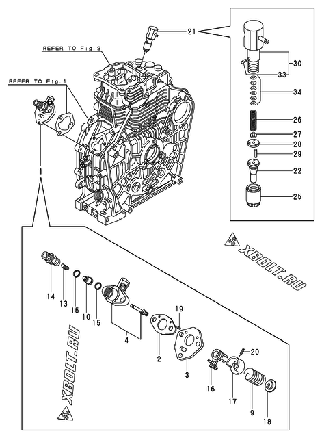  Топливный насос высокого давления (ТНВД) двигателя Yanmar L100AEDEGTM(