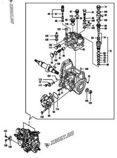  Двигатель Yanmar 3TNV84T-XWL, узел -  Топливный насос высокого давления (ТНВД) 