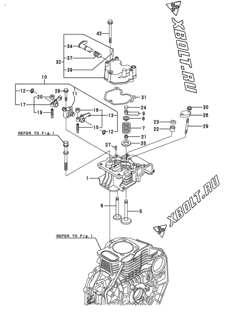  Головка блока цилиндров (ГБЦ) двигателя Yanmar L70V6CF1T1AA
