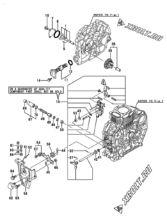  Двигатель Yanmar L70V6CF1T1AA, узел -  Масляный насос 