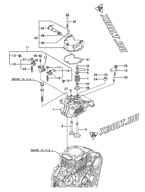  Головка блока цилиндров (ГБЦ) двигателя Yanmar L100V6CF1T1AA