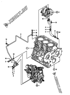  Двигатель Yanmar 3TNV84T-KMW, узел -  Система смазки 