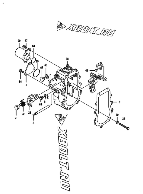  Регулятор оборотов двигателя Yanmar 3TNV84T-LU2