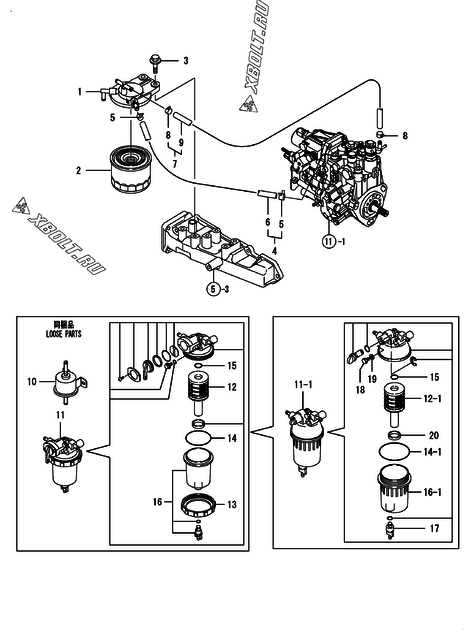  Топливопровод двигателя Yanmar 3TNV84-GGE