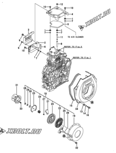  Двигатель Yanmar L100V6CA1T1AA, узел -  Пусковое устройство 
