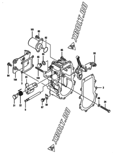  Двигатель Yanmar 3TNV88-GGEP, узел -  Регулятор оборотов 