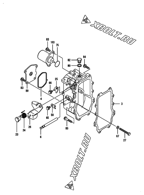  Регулятор оборотов двигателя Yanmar 4TNV98-IGEP