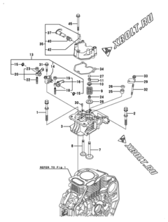  Двигатель Yanmar L70N5EA1C1AA, узел -  Головка блока цилиндров (ГБЦ) 