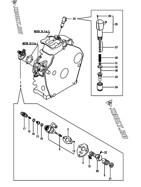  ТНВД и форсунка двигателя Yanmar L70N6CA1T1AA