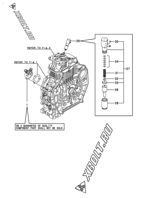  Топливный насос высокого давления (ТНВД) двигателя Yanmar L70V6GA1T1AA