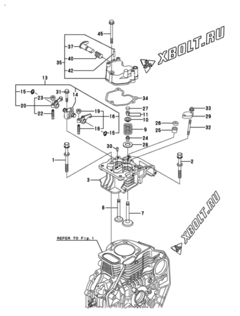  Двигатель Yanmar L70V6DA1F1EA, узел -  Головка блока цилиндров (ГБЦ) 