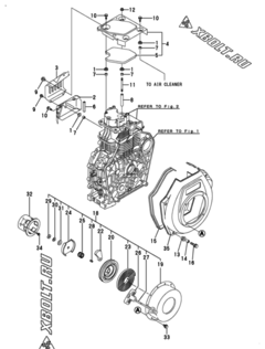  Двигатель Yanmar L100V6EJ1C1EA, узел -  Пусковое устройство 