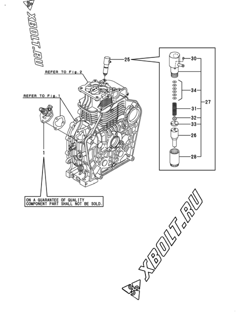  Топливный насос высокого давления (ТНВД) двигателя Yanmar L100V6DF1F1AA