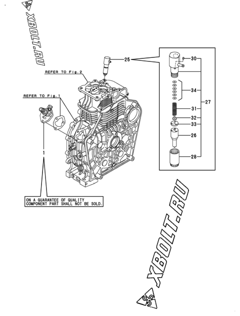  Топливный насос высокого давления (ТНВД) двигателя Yanmar L100V6AA2R1AAS1
