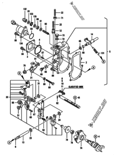  Двигатель Yanmar 3TNV76-CSAP, узел -  Регулятор оборотов 