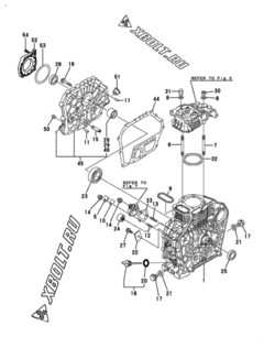  Двигатель Yanmar L100AE-DEIMY, узел -  Блок цилиндров 