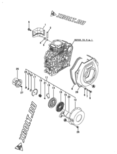  Двигатель Yanmar L100AE-DEIMY, узел -  Пусковое устройство 