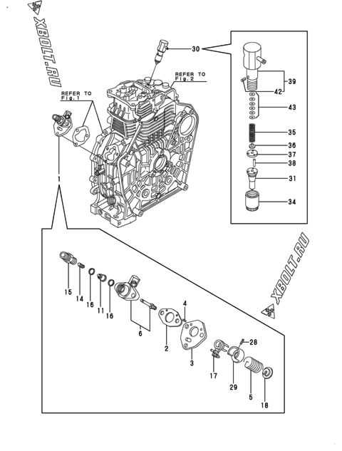  Топливный насос высокого давления (ТНВД) двигателя Yanmar L100AE-DEIMY