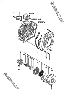  Двигатель Yanmar L48N6-MTM, узел -  Пусковое устройство 