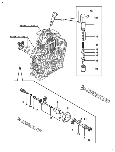  Топливный насос высокого давления (ТНВД) двигателя Yanmar L100N6-METMR