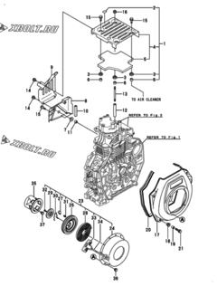  Двигатель Yanmar L70V6DF1F2AA, узел -  Пусковое устройство 