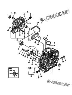  Двигатель Yanmar L70N6-PY, узел -  Блок цилиндров 