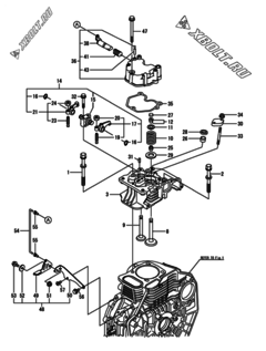  Двигатель Yanmar L70N6-PY, узел -  Головка блока цилиндров (ГБЦ) 