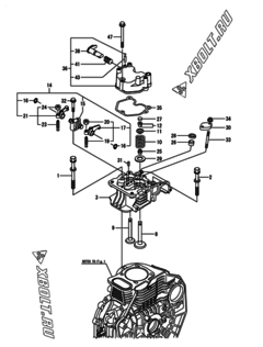  Двигатель Yanmar L70N6-PYST, узел -  Головка блока цилиндров (ГБЦ) 